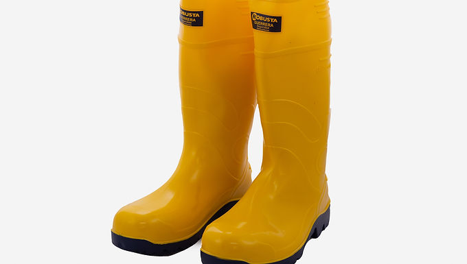 Bota PVC color Amarilla Seguridad Guerrera Hidrocarburos Robusta