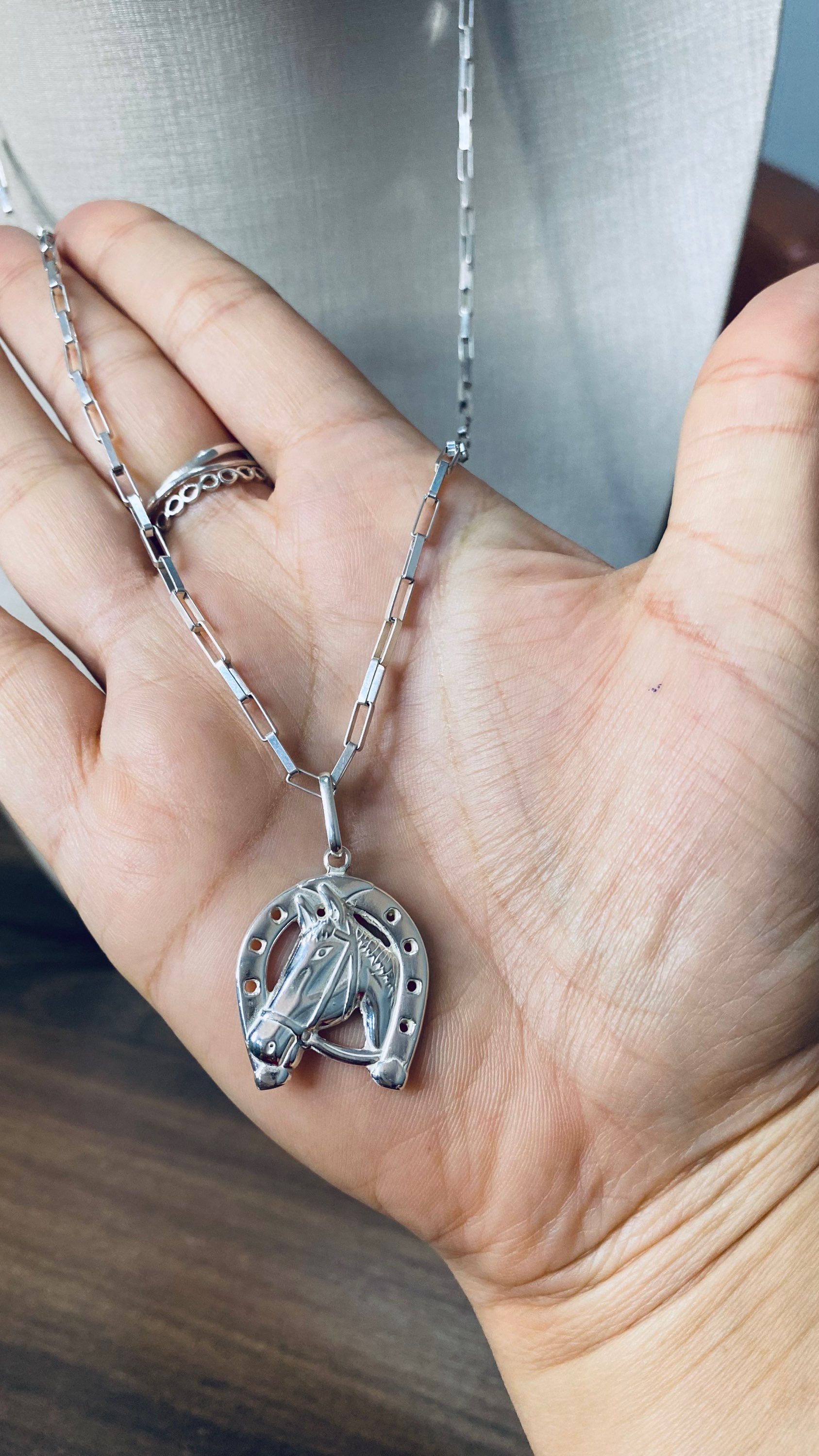 Corrente colar tijolinhos + pingente em prata 925 