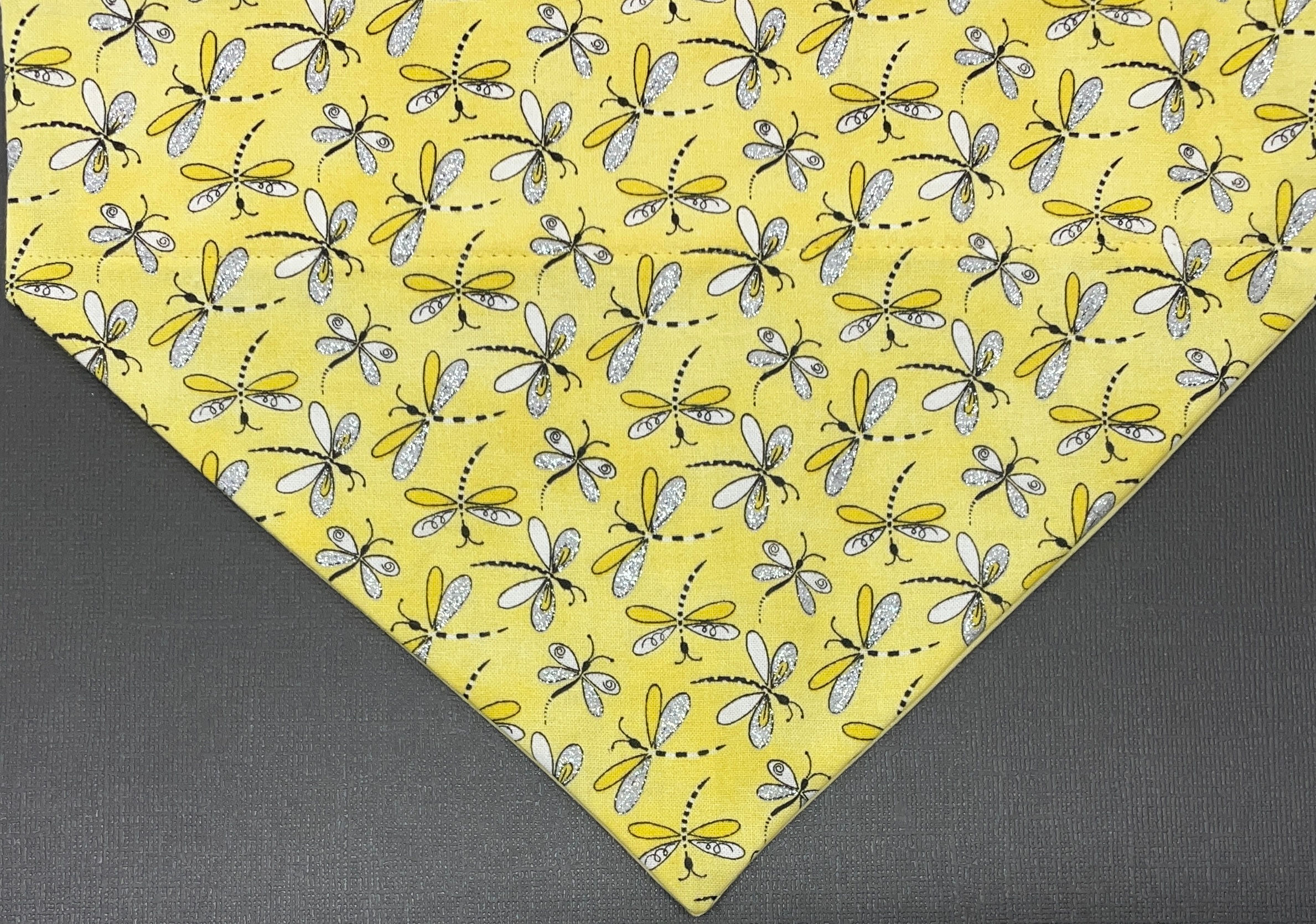 Dragonflies Yellow Glitter