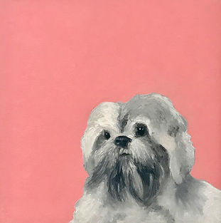 dog portrait painting