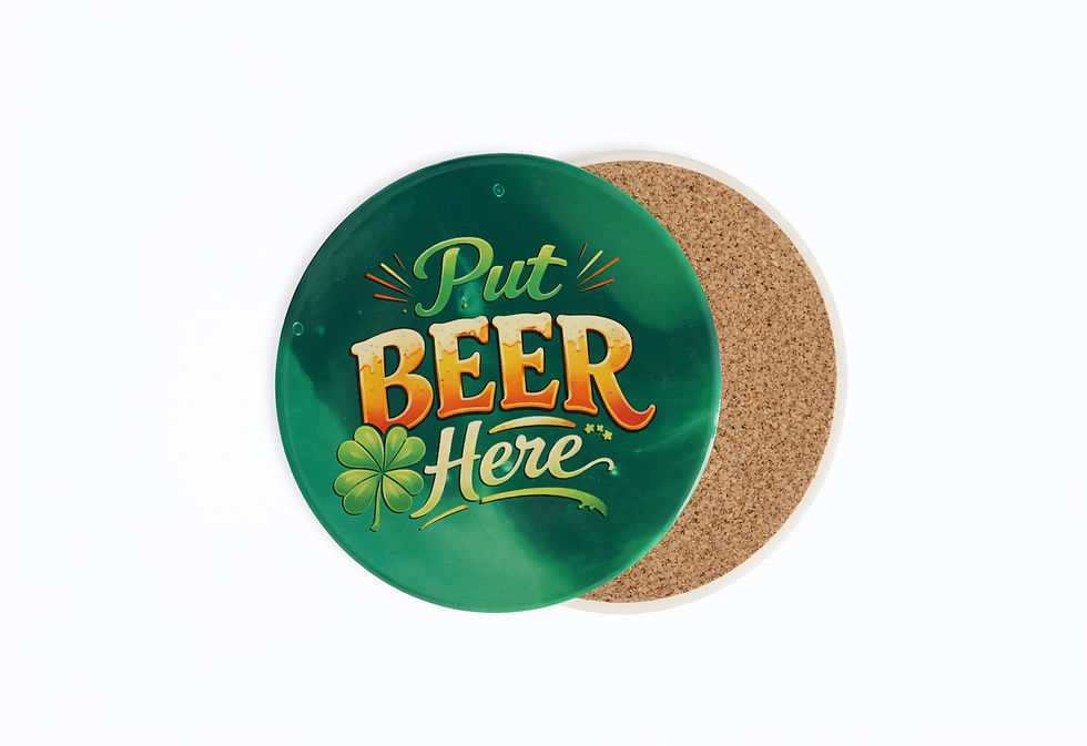 Thumbnail: Put Beer Here | St. Patrick's Day Coaster Set