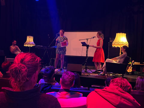 Podcast festival in Berlin - photos of people at the festival