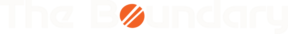 TB wordmark logo in cream with orange ball