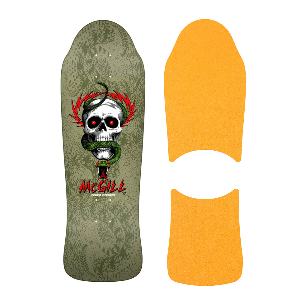 Thumbnail: Top View of Powell Peralta Mike McGill series 13 14 with Die-Cut Style Grip Tape laser cut by Rough GT in orange