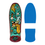 Thumbnail: Top view of Santa Cruz skateboard Roskopp Face Two with Die-cut Style Grip Tape laser cut by Rough in blue