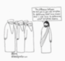 Cartoon - Love Determines Scriptures Mea
