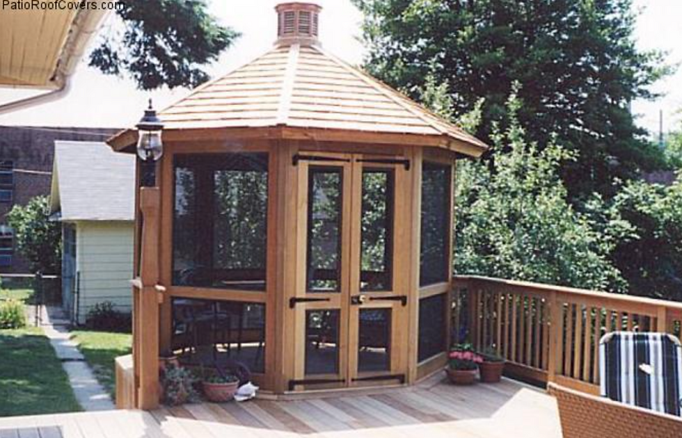 Cedar gazebo screen room