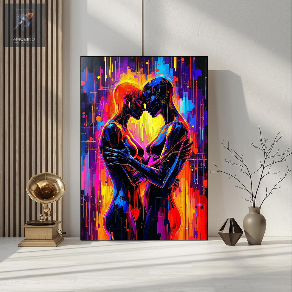 Thumbnail: Celestial Bloom, Modern Surreal Figurative Canvas Print - Contemporary Fine Art