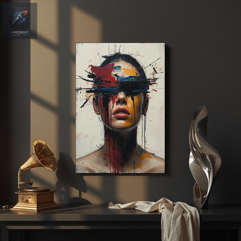 Neo Expressionist Faceless Portrait Canvas - view 2