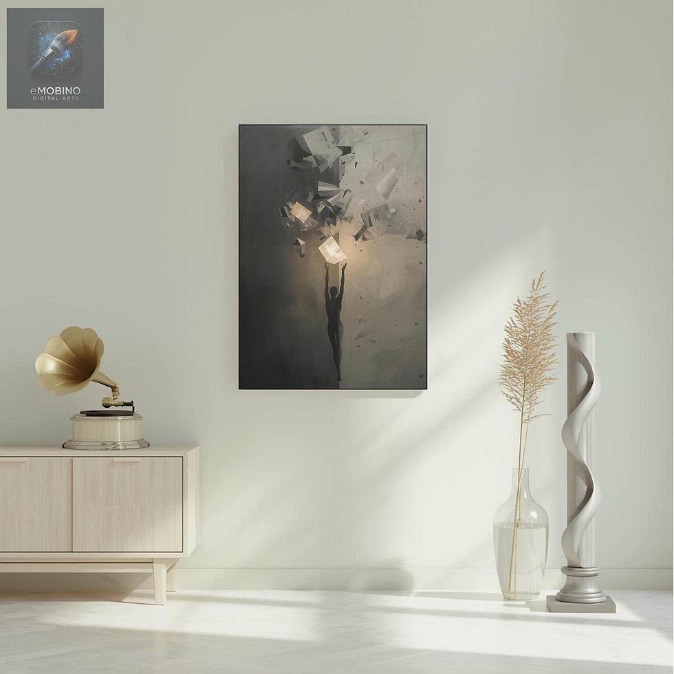 Thumbnail: Human Light Canvas Print: Modern Surrealism Fine Art