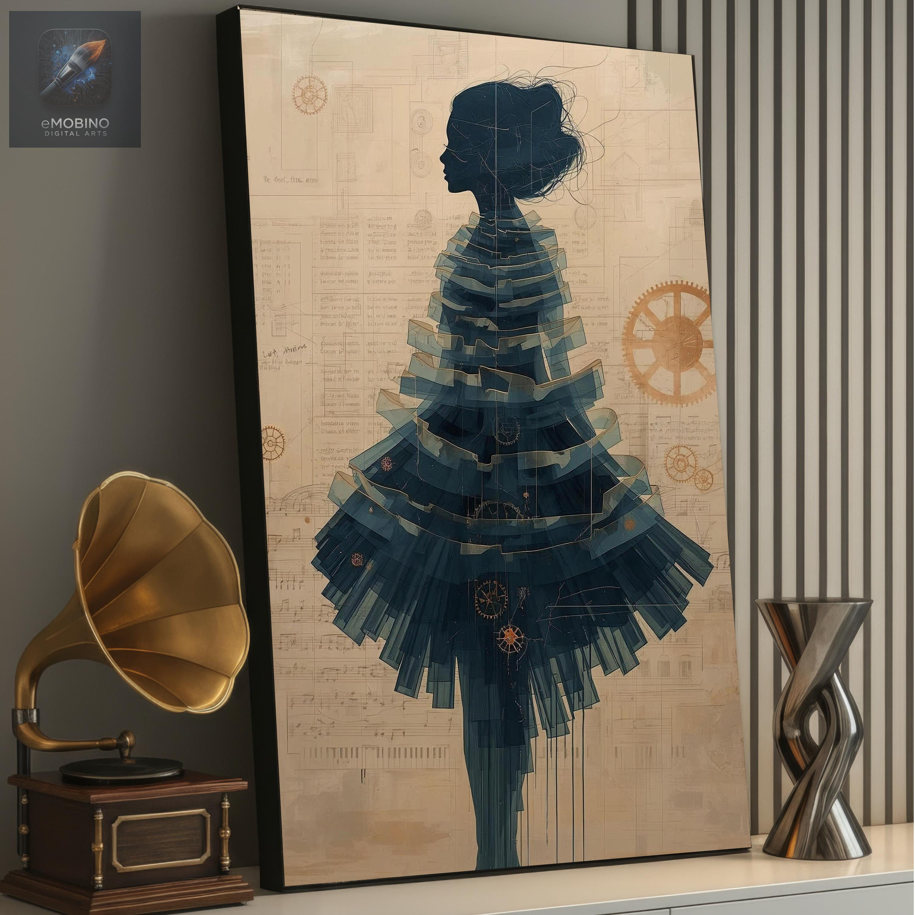 Luminous Mind Canvas Print: Modern Surrealist Portrait