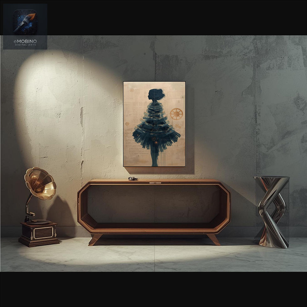 Thumbnail: Luminous Mind Canvas Print: Modern Surrealist Portrait