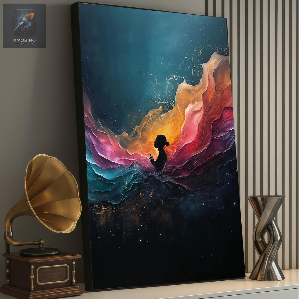 Thumbnail: Abstract Woman Canvas Print: Modern Surrealist Portrait Art
