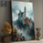 Above the Clouds | Neuschwanstein Castle Canvas Wall Art, Fairytale Landscape