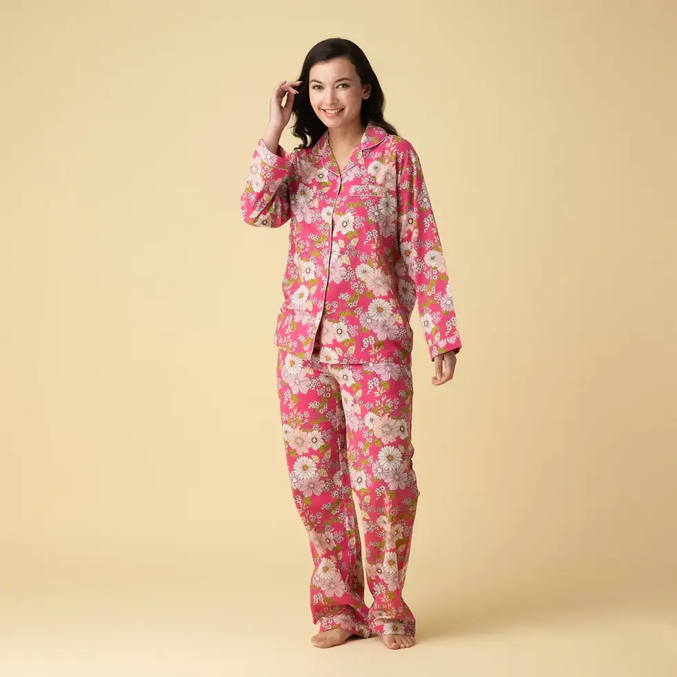 Thumbnail: Julie Floral - Women's Cotton Pajama Set