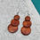 Thumbnail: 3 Circles Lightweight Brown Handmade Wood Earrings