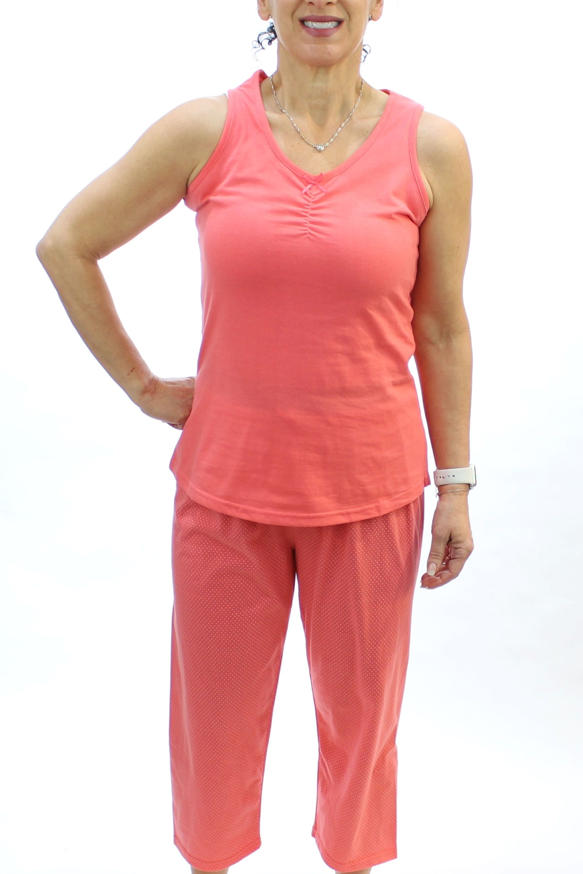 Women's Stretch Tank & Capri Pajama Set