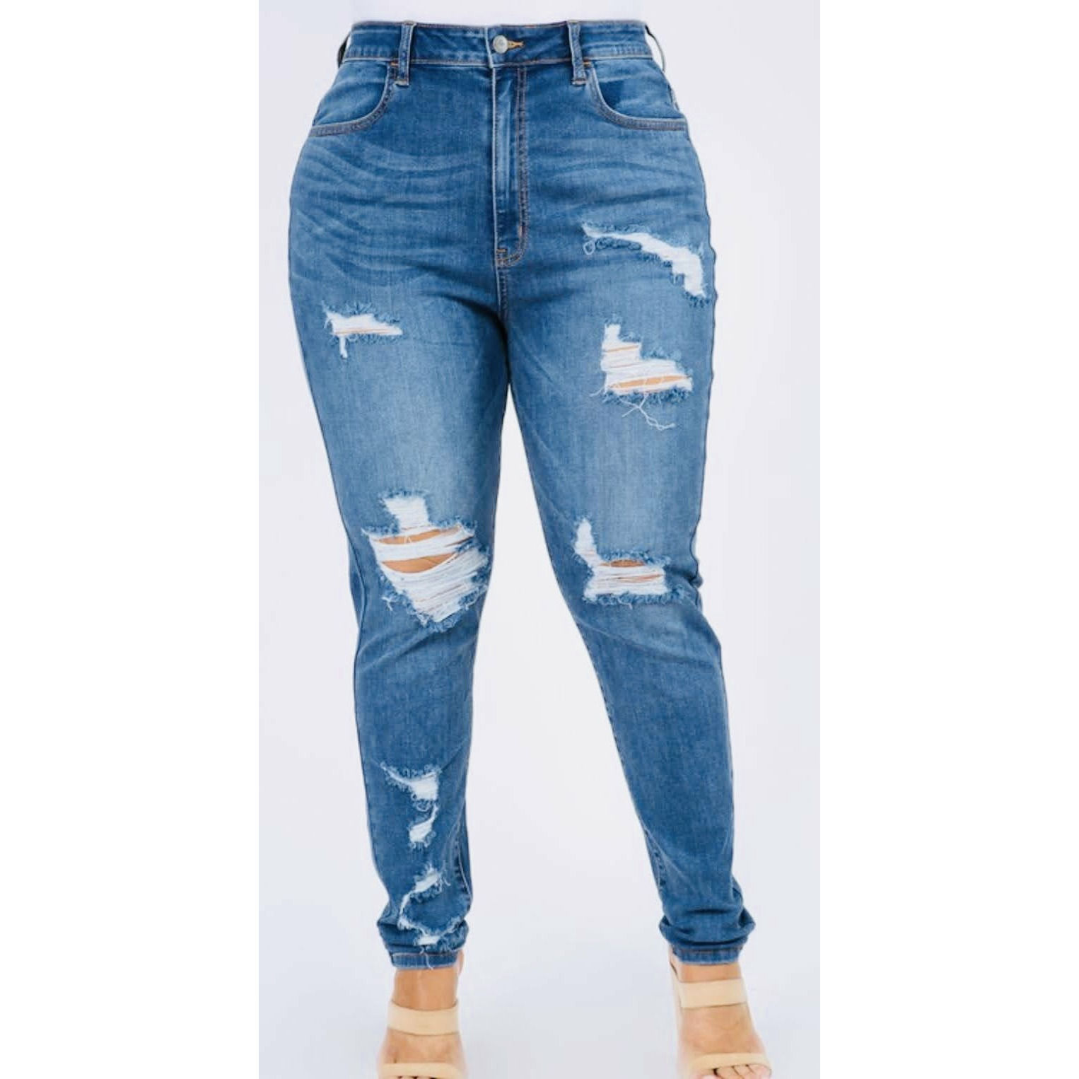 Kristen Distressed Sexy Denim Jeans