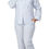 Thumbnail: Blue Stripe Women's Sateen Pajama (1X, 2X, 3X)