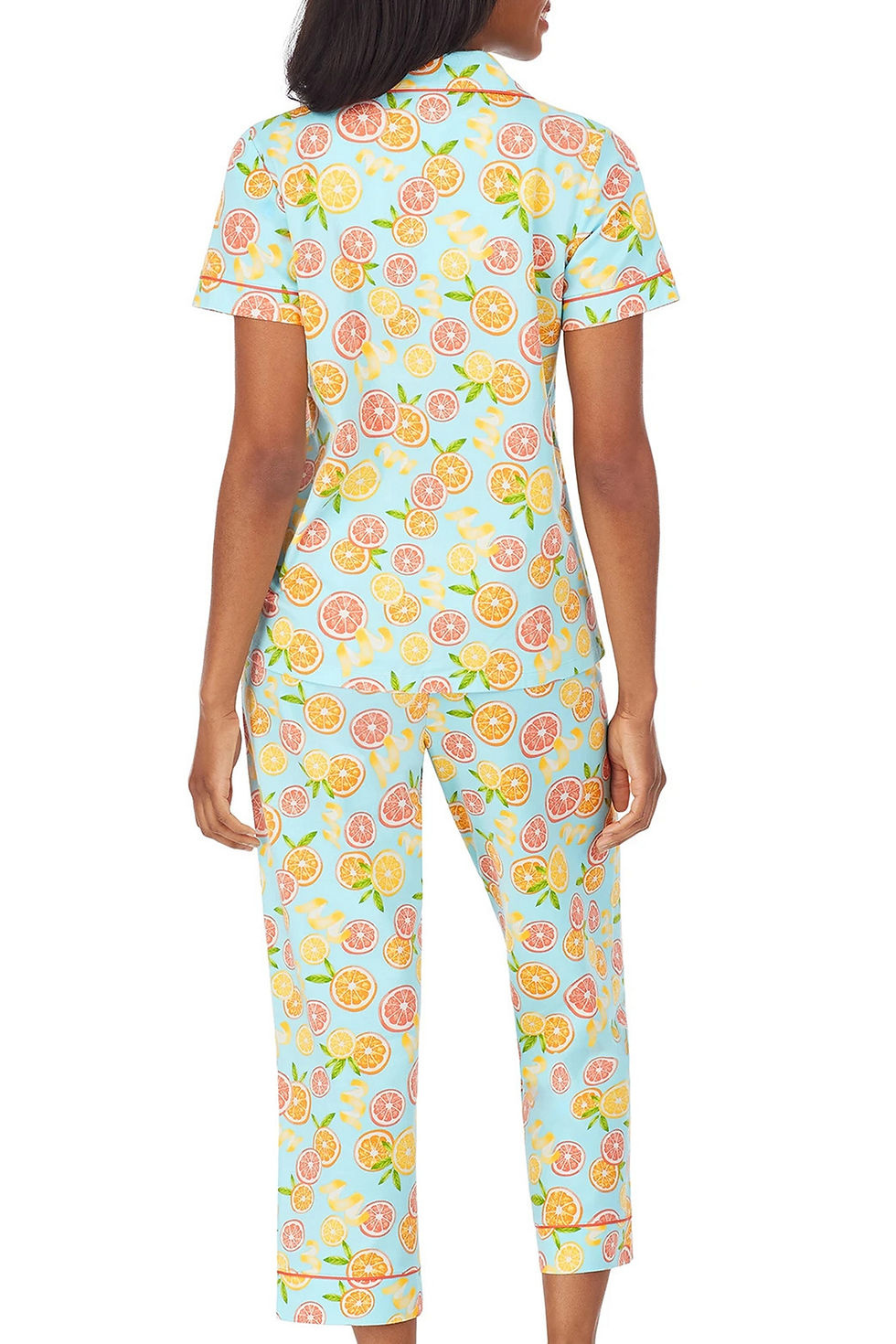 Thumbnail: Citrus Slice Women's Stretch Crop Pajama Set