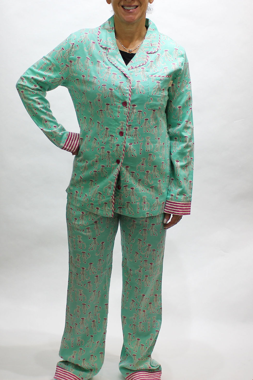 Sock Monkey Women's Flannel Lounger (XL & 1X only)