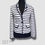 Thumbnail: Mango Blue & White Striped Blazer - Size XS