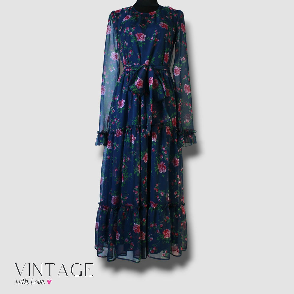 Philosophy Blue Floral Maxi Dress – Size Estimated S