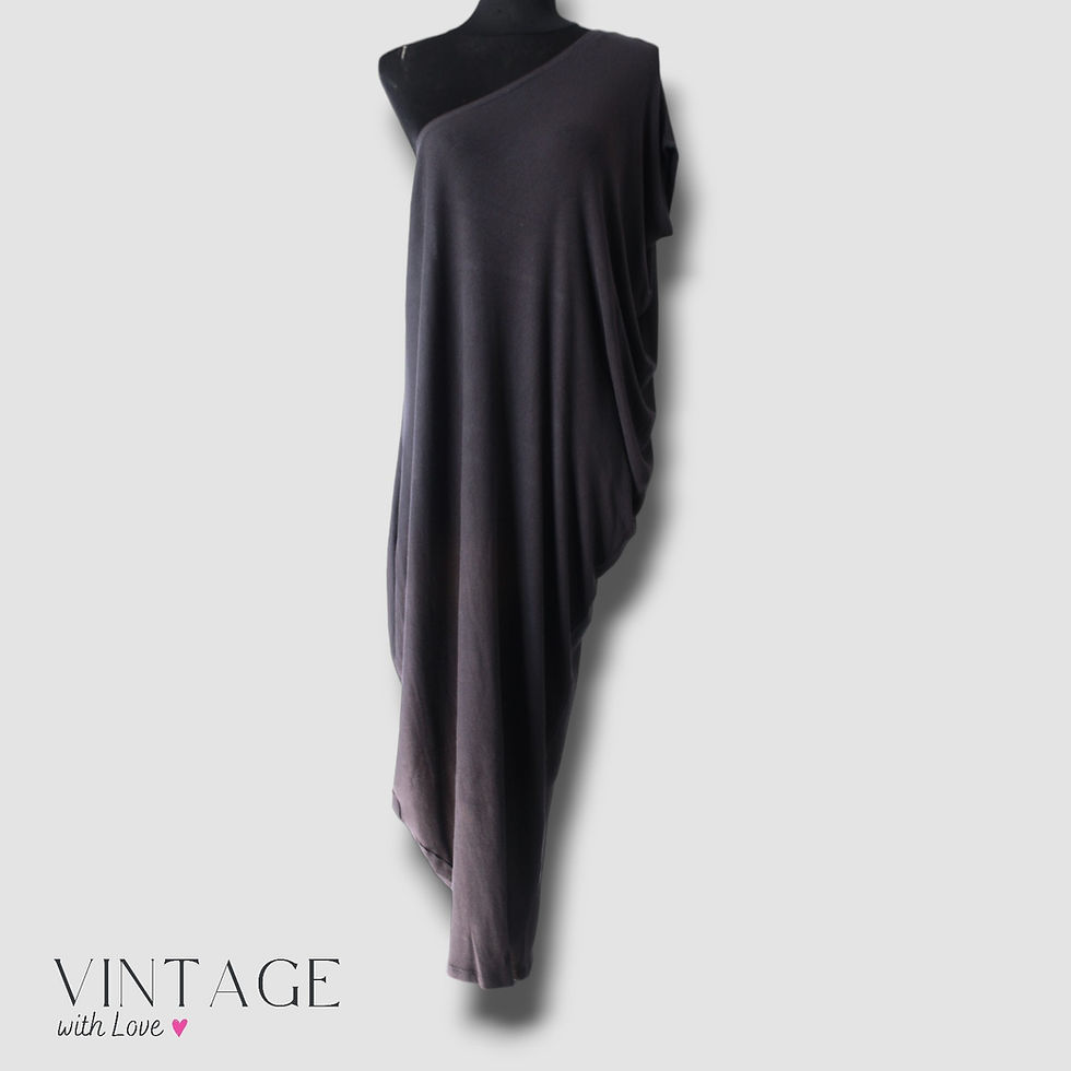 Michelle Ludek Black One Shoulder Dress – Size 0