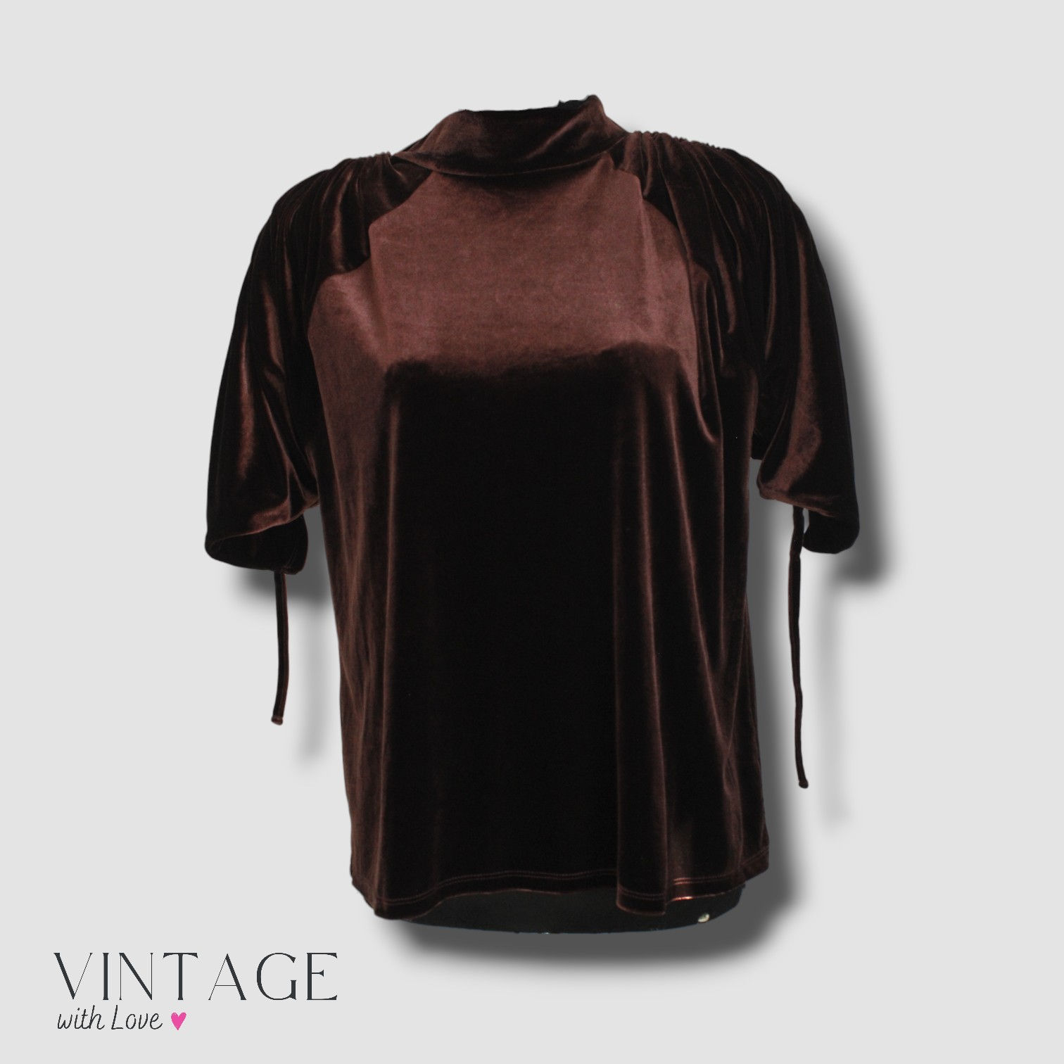 Studio.W Deep Chocolate Brown Short Sleeve Blouse – Size S