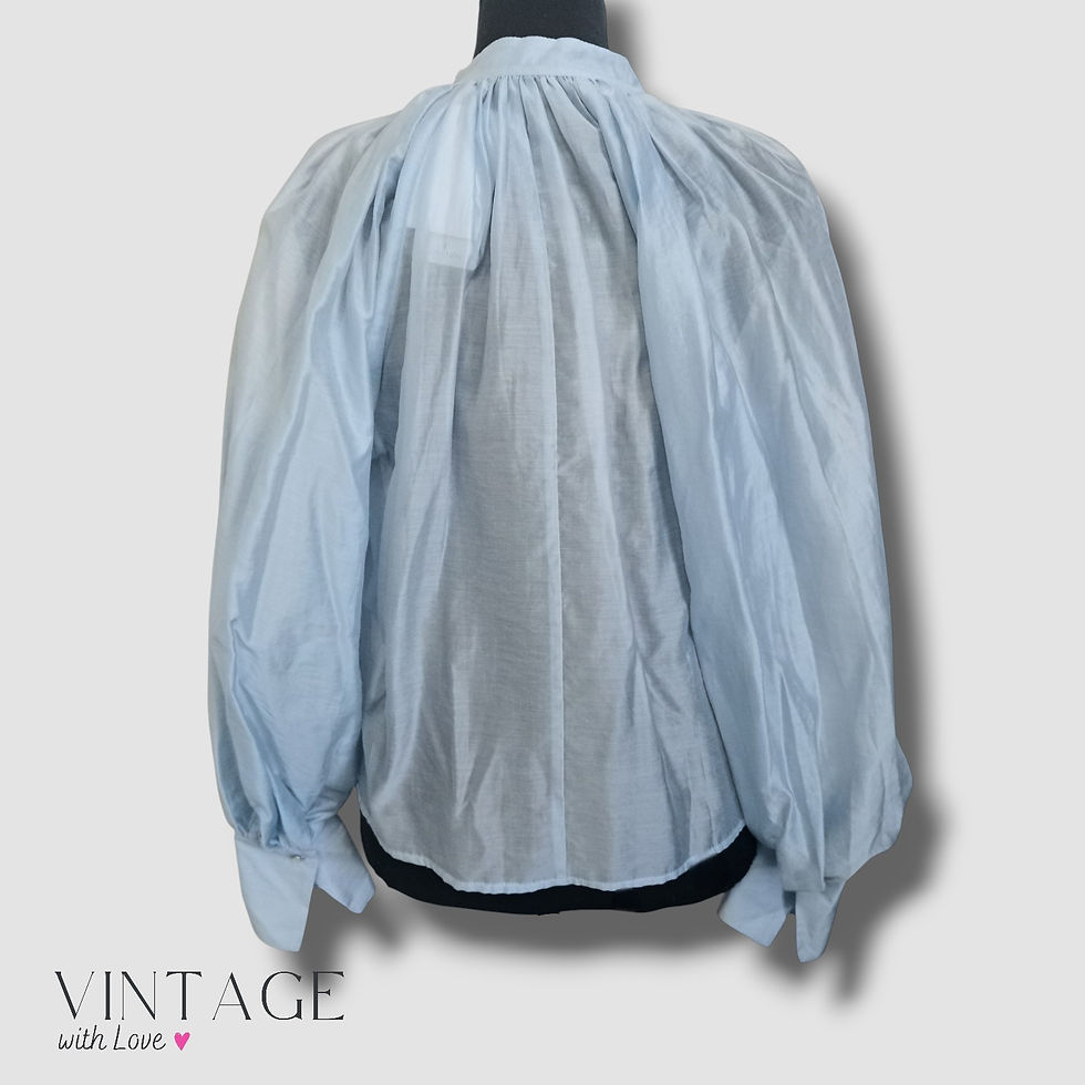 Thumbnail: Foschini Light Blue Sheer Blouse - Size XXS