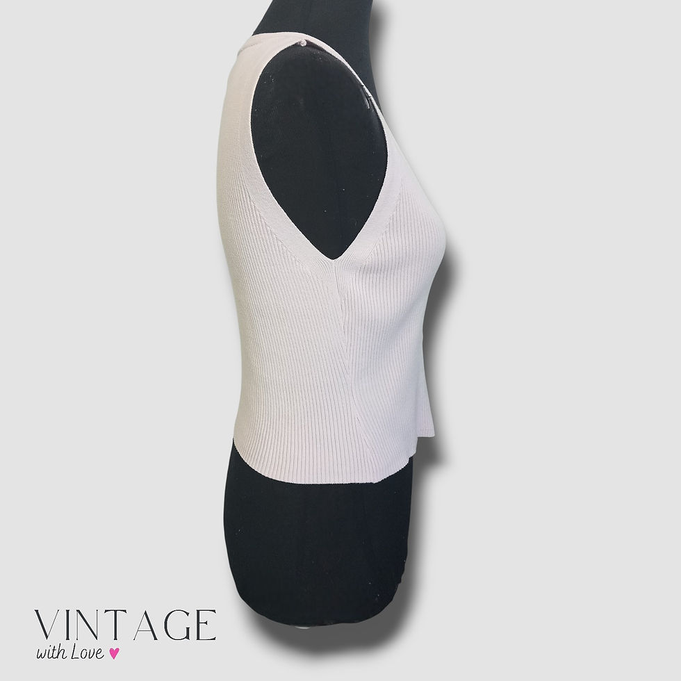 Thumbnail: Witchery White Sleeveless Knit Top - Size XXS