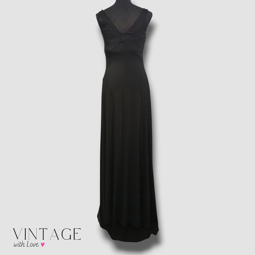 Thumbnail: Hip Hop Dark Grey Sequin Maxi Dress - Size 34