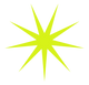 A lime green star shape (decorative)