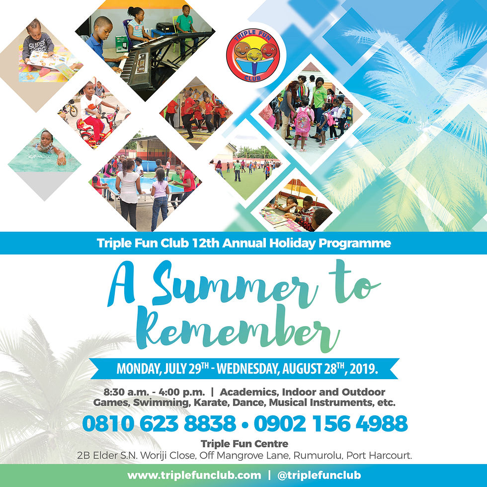 Triple Fun 12th Annual 2019 Holiday Programme - A Summer to Remember!