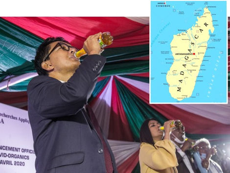 MADAGASCAR DIVULGA CHÁ DE ERVAS PARA CORONAVÍRUS QUE "DÁ RESULTADOS EM SETE DIAS".