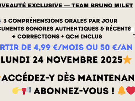 3 compréhensiions orales - 24 novembre 2025