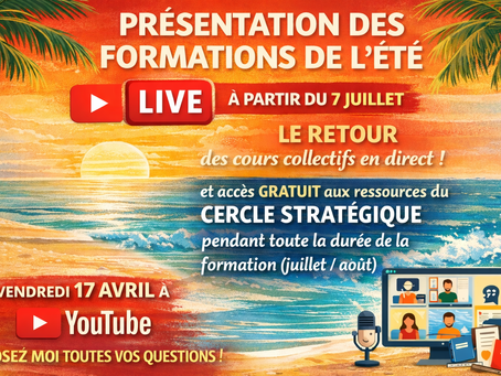 FORMATIONS ÉTÉ 2026 - Le retour des cours collectifs en direct