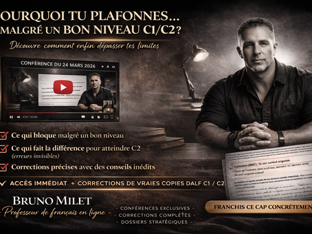 Conférence DALF C1 C2 Bruno Milet correction copies français avancé