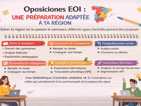 🧠 Quels types de cas pratiques aux oposiciones EOI selon les régions ? (Guide complet 2026)