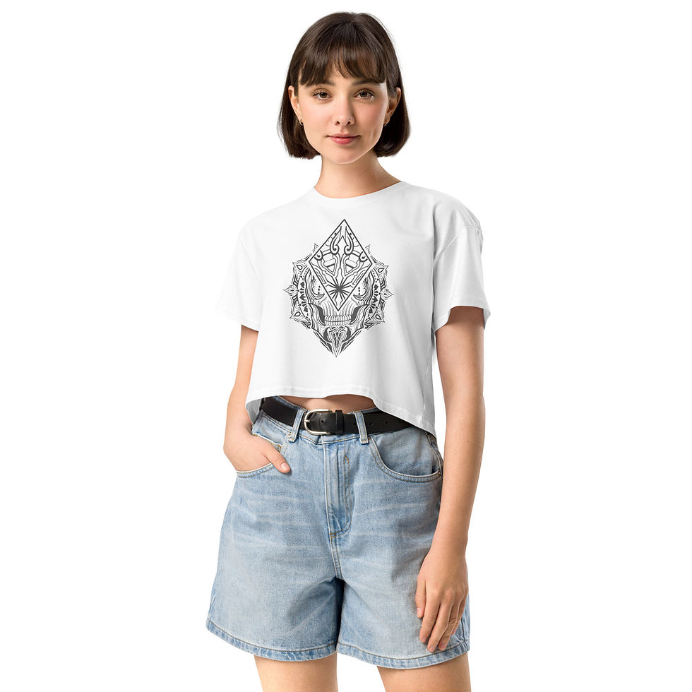 Miniaturbild: CIB x PAPADUCK -SKULL Loose Crop Top