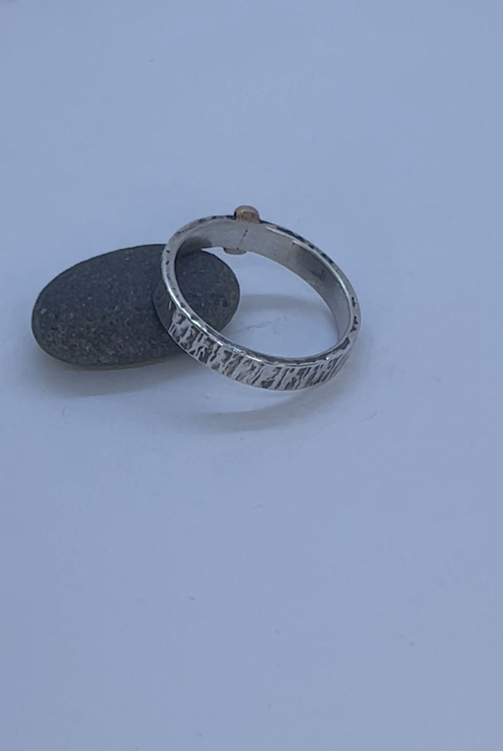 Thumbnail: Silver & Gold - Bark Texture Band