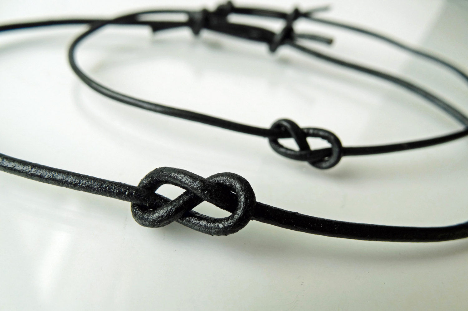Leather Infinity Knot - Set