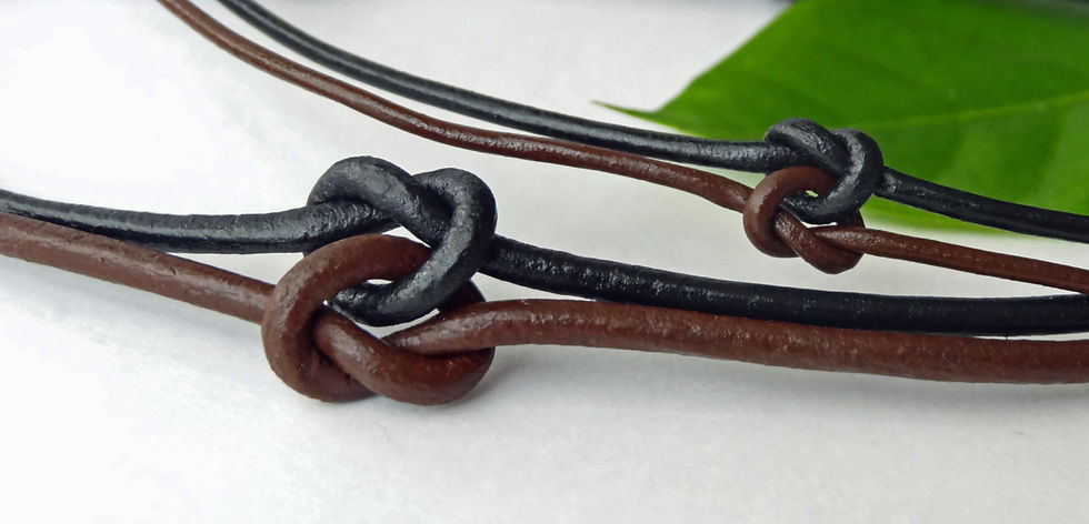 Thumbnail: His & Hers Leather Knot Set