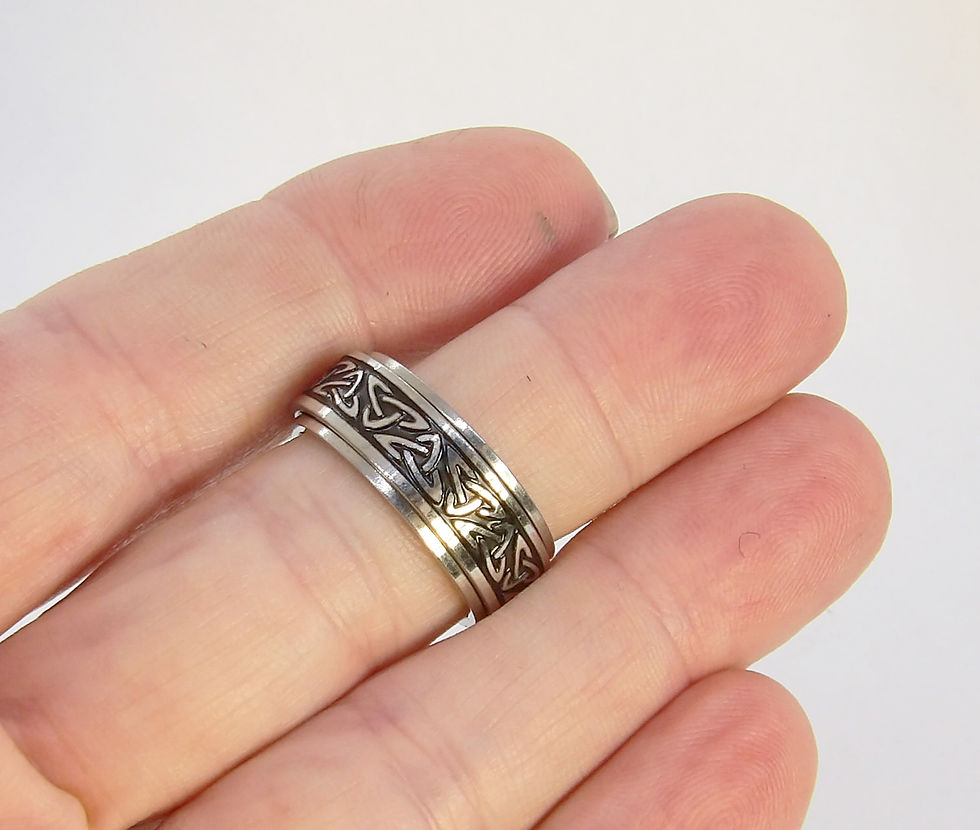 Thumbnail: Celtic Knot Spinner - Stainless Steel Fidget Ring
