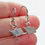 Thumbnail: Flag earrings, necklace or set - Solid Sterling Silver