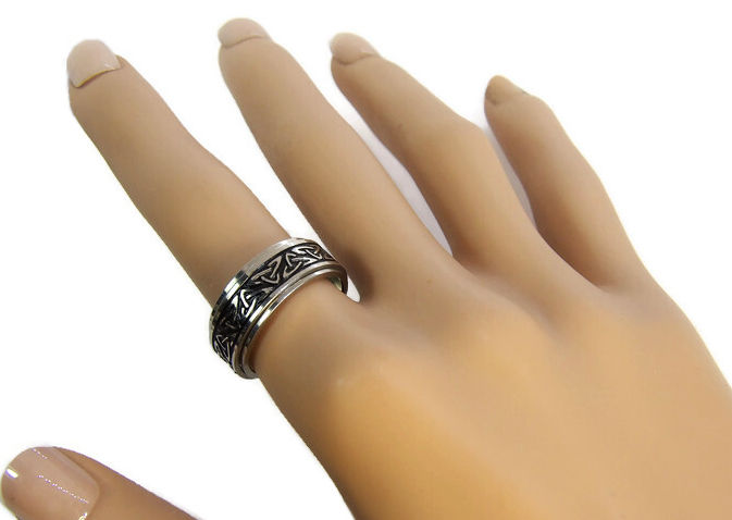 Thumbnail: Celtic Knot Spinner - Stainless Steel Fidget Ring