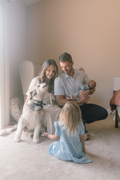 Candid family moments captured indoors, highlighting love and connection.