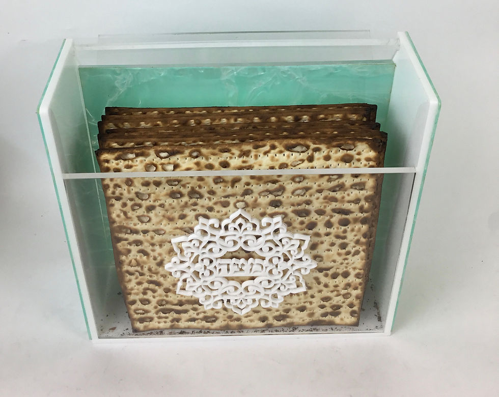 תמונה ממוזערת: Cod: PES 7058 - Caixa para matzá com detalhe marmorizado
