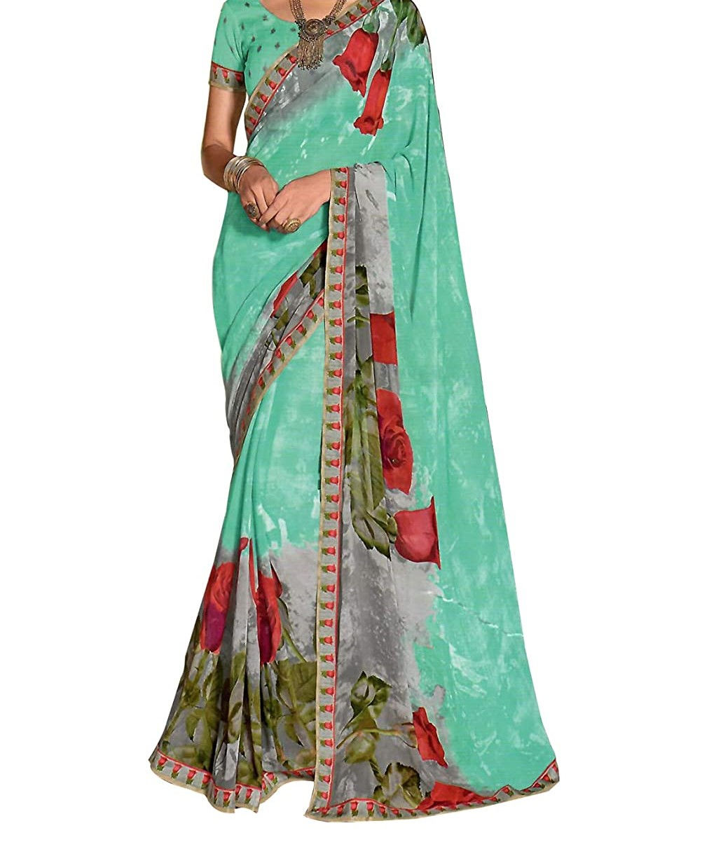 Blue with Red Flower Katti Batti