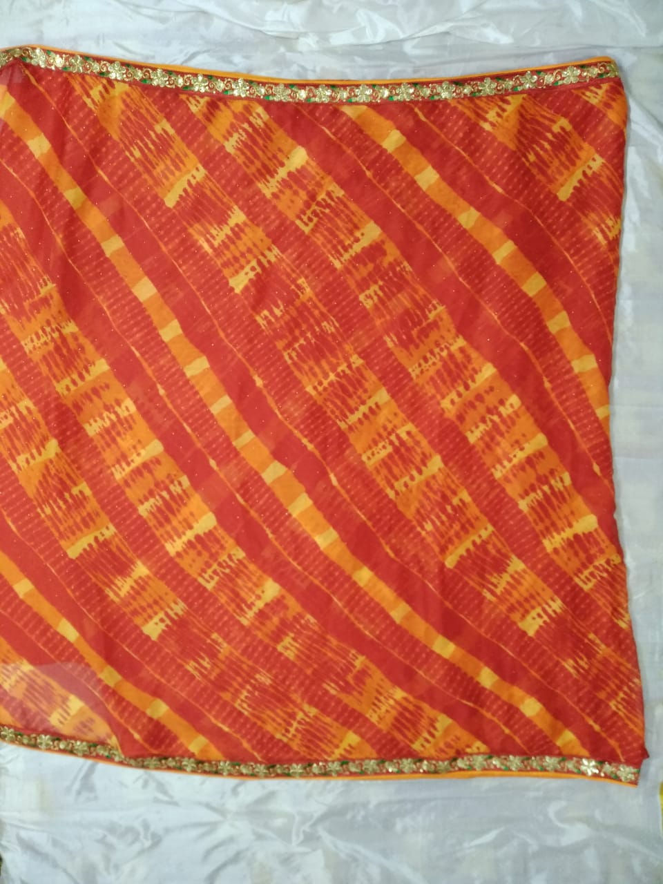 Thumbnail: Red with Orange Design Katti Batti